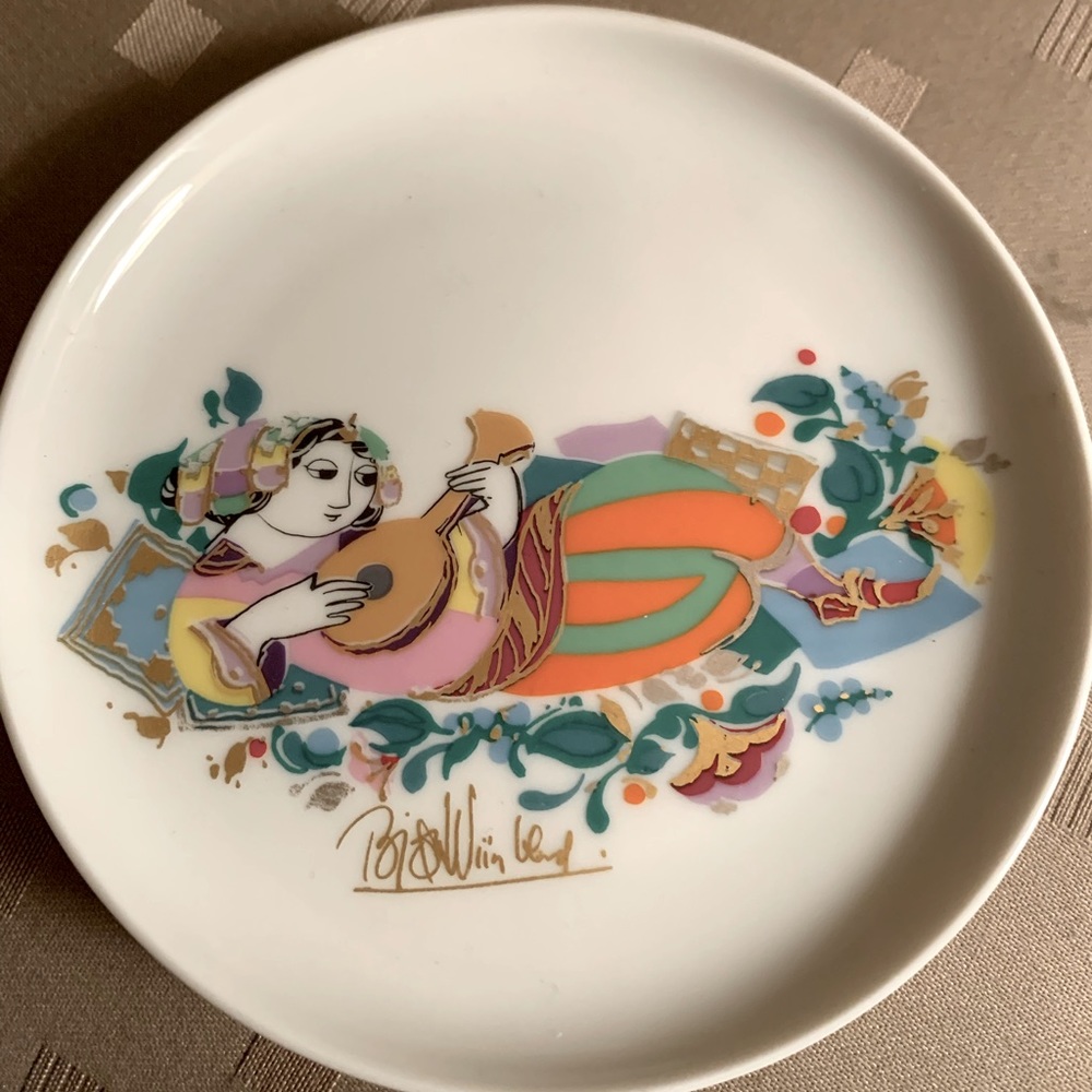 Vintage Bjorn Wiinblad Multicolor ROSENTHAL Small Plate